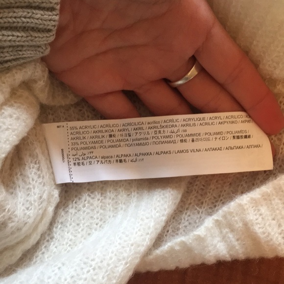 Mango white sweater alpaca acrylic blend - Picture 4 of 4